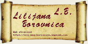 Lilijana Borovnica vizit kartica